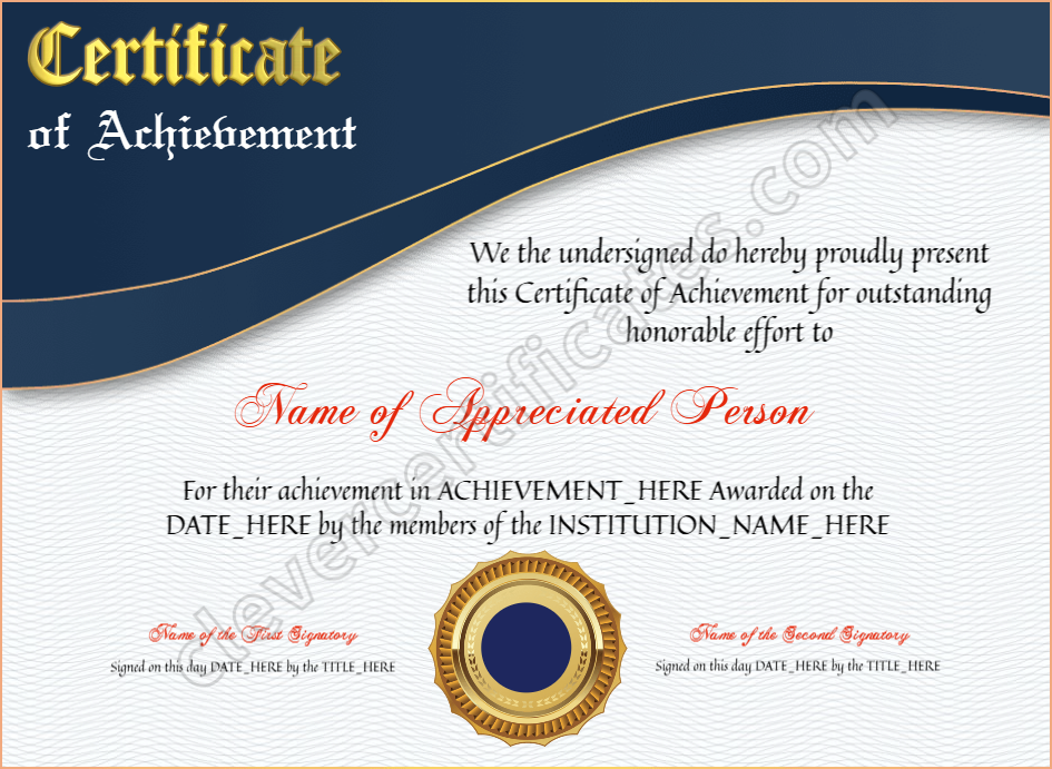Certificate preview