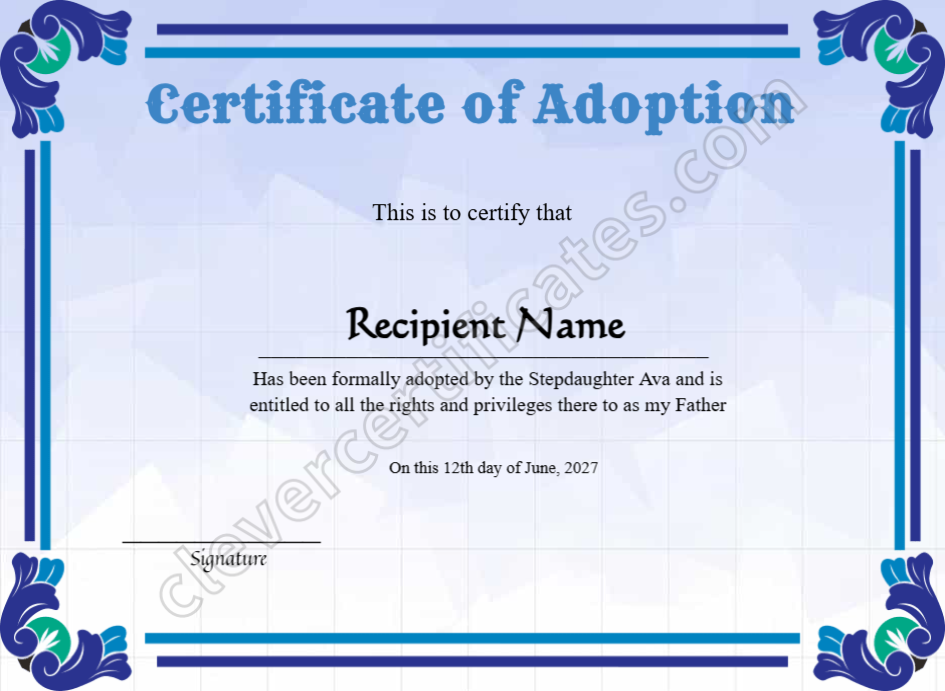 Certificate preview