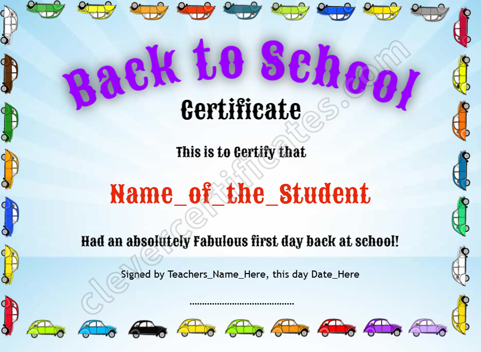 Certificate preview