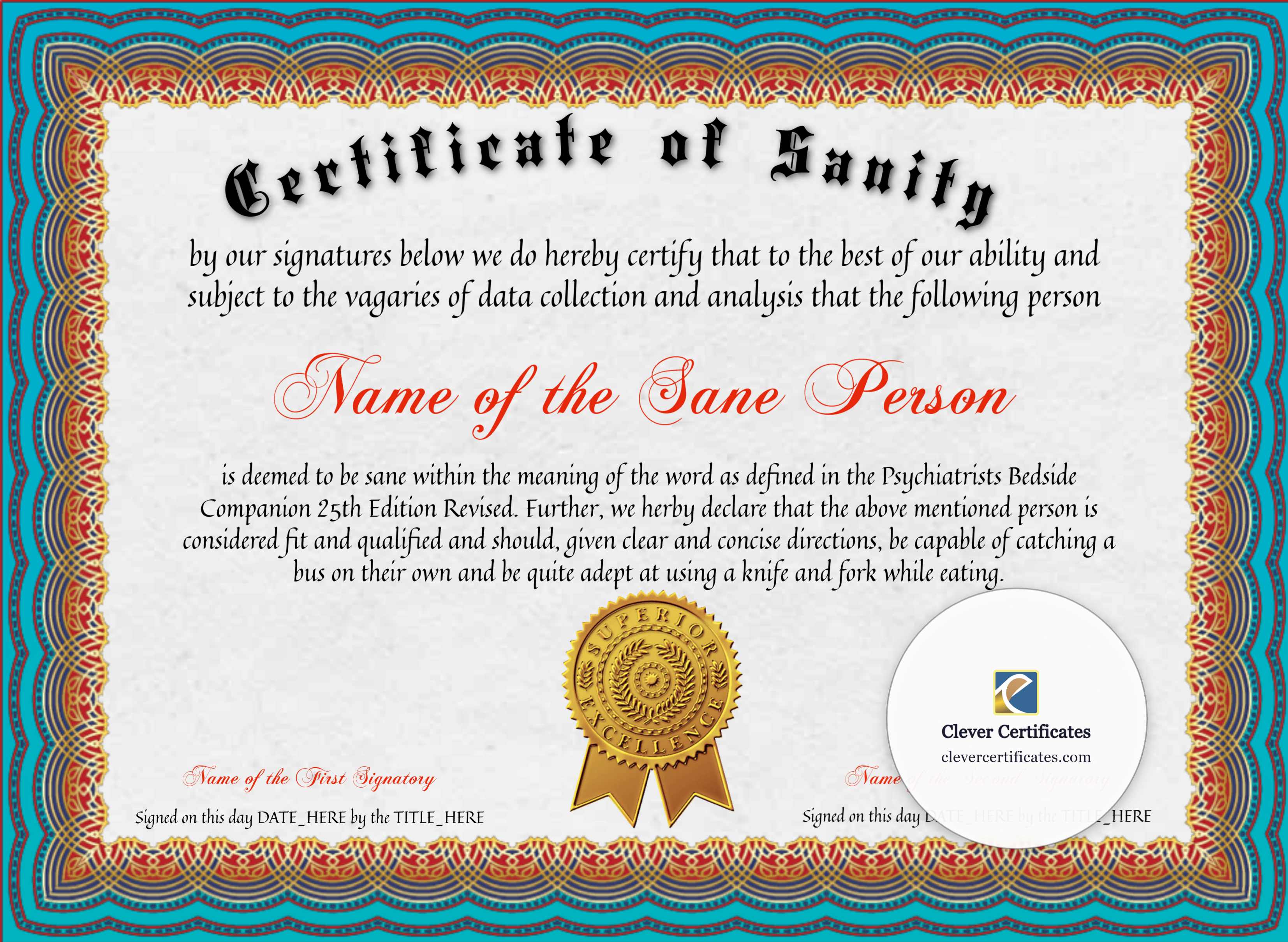 Certificate preview
