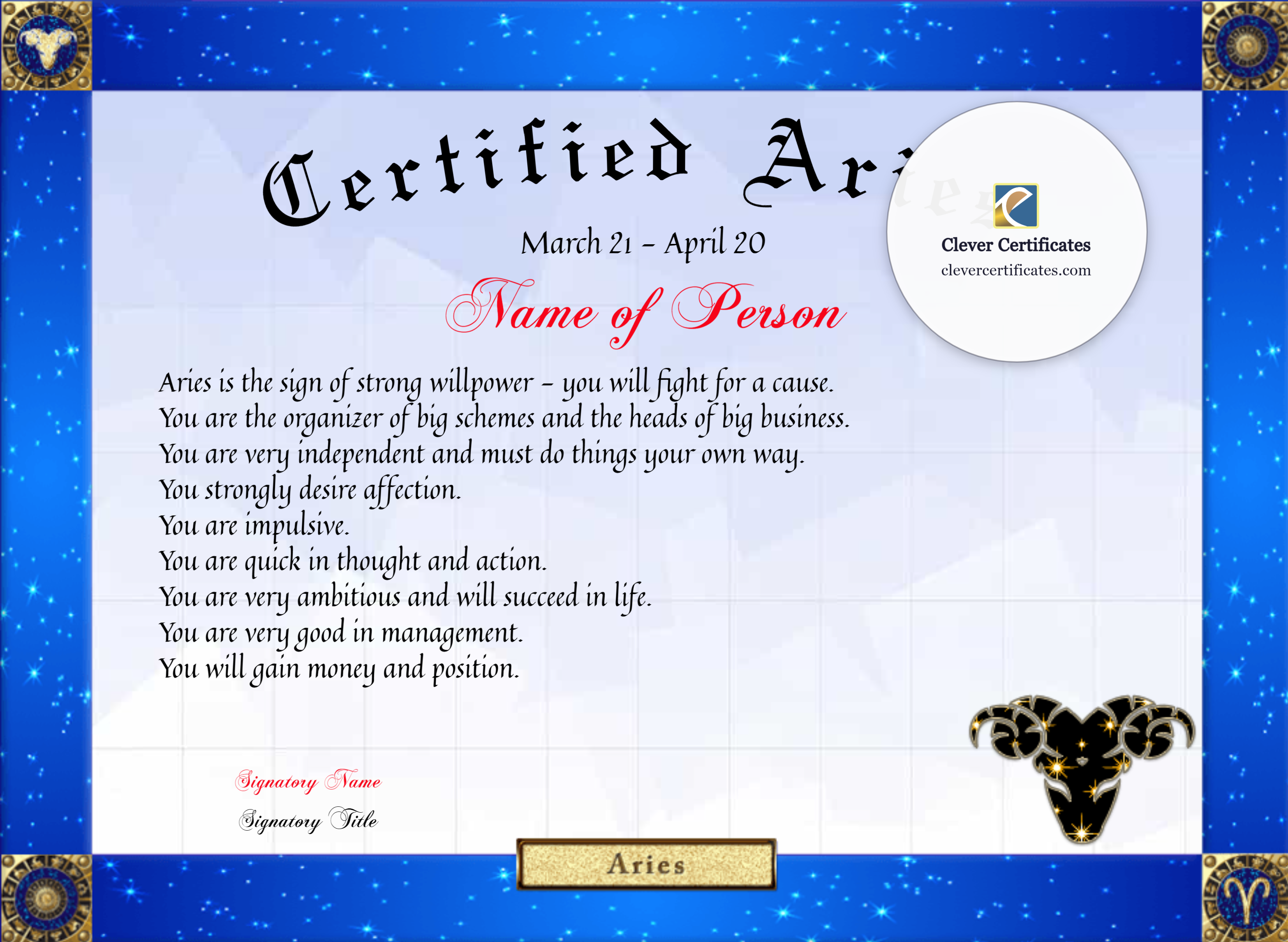 Certificate preview