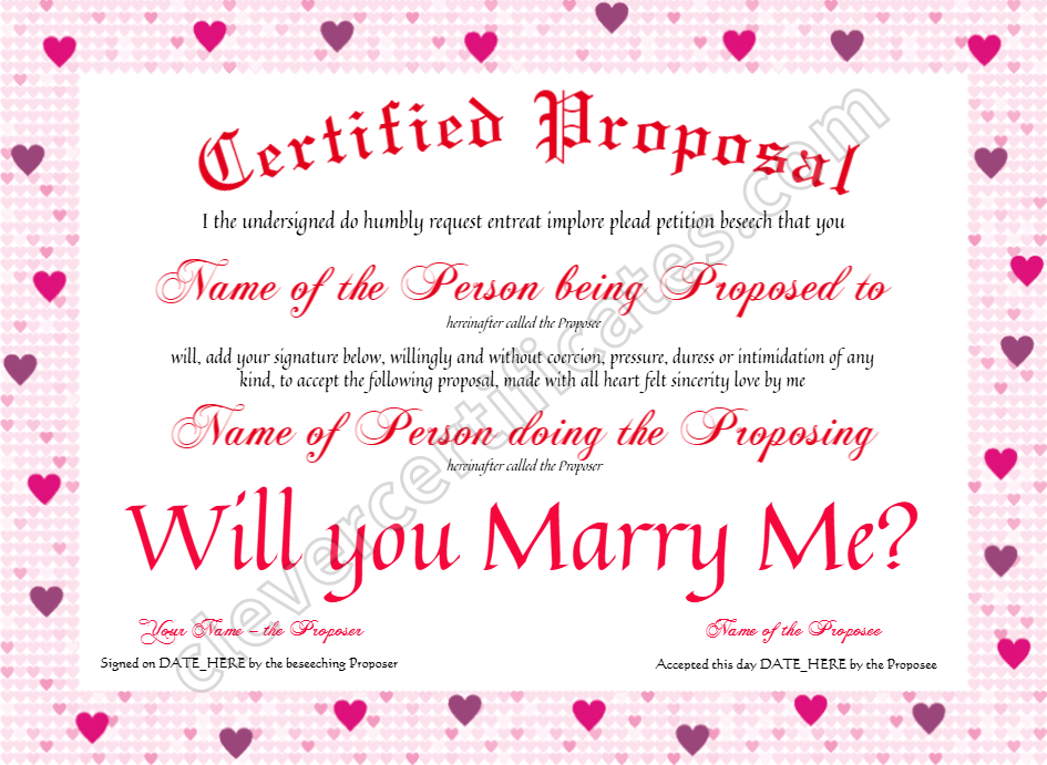 Certificate preview