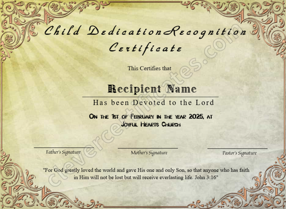 Certificate preview