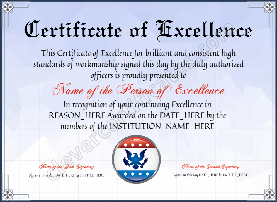 Certificate preview