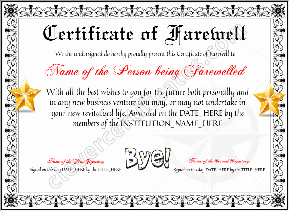 Certificate preview