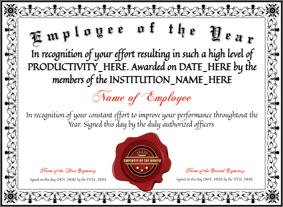 Certificate preview