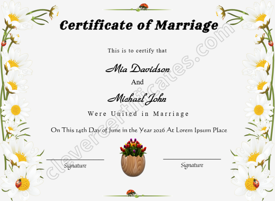 Certificate preview