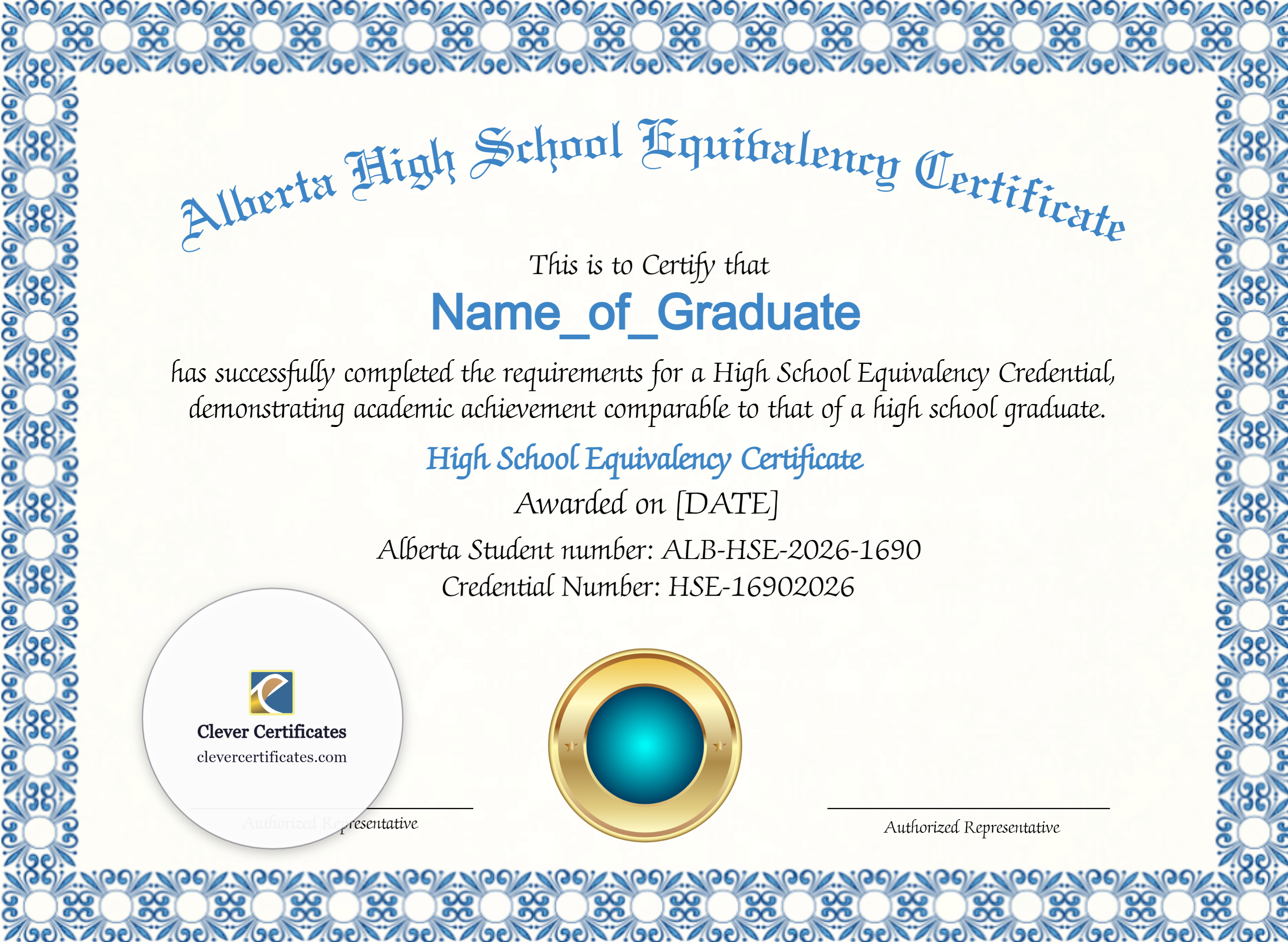 Certificate preview
