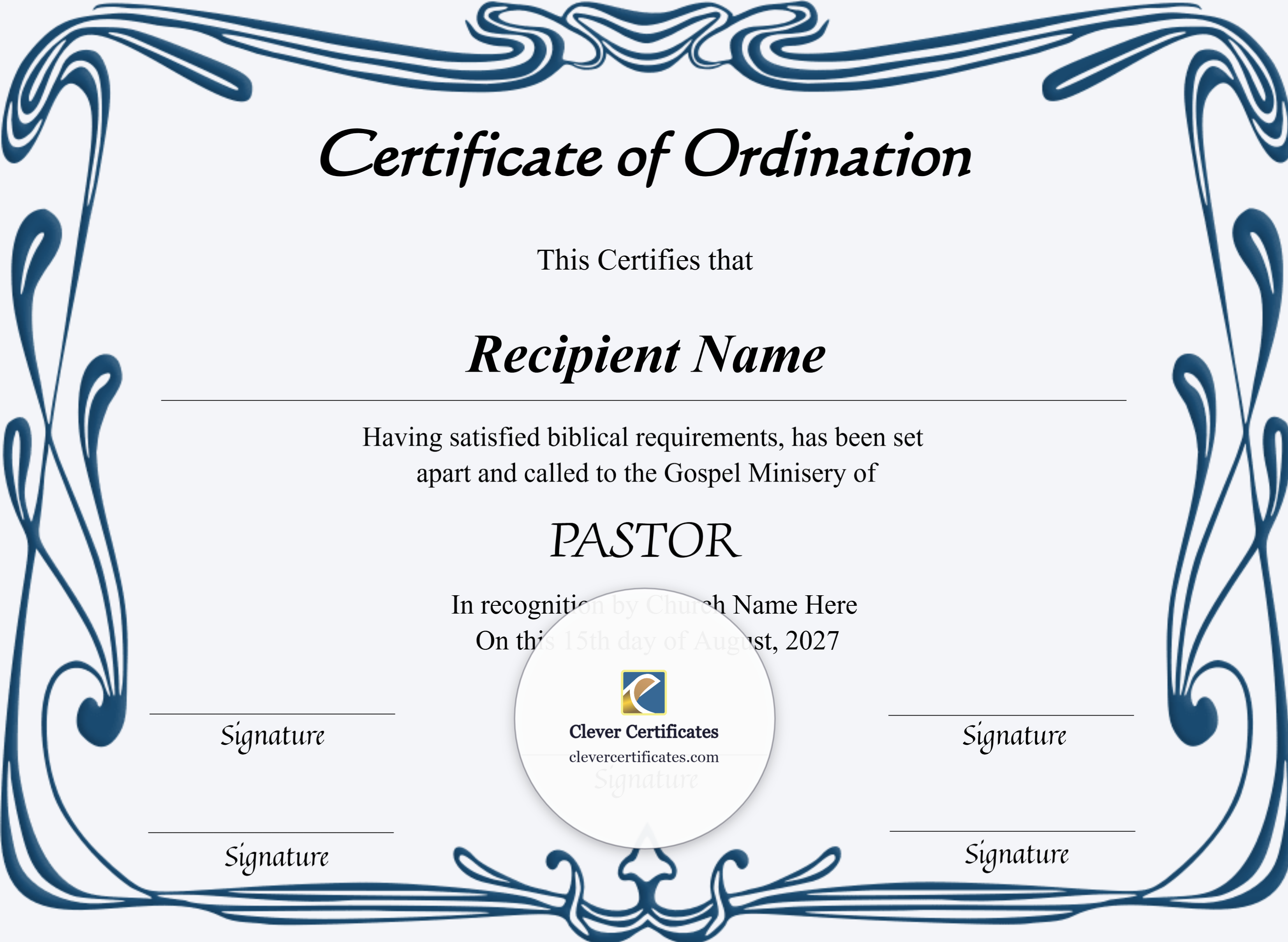 Certificate preview