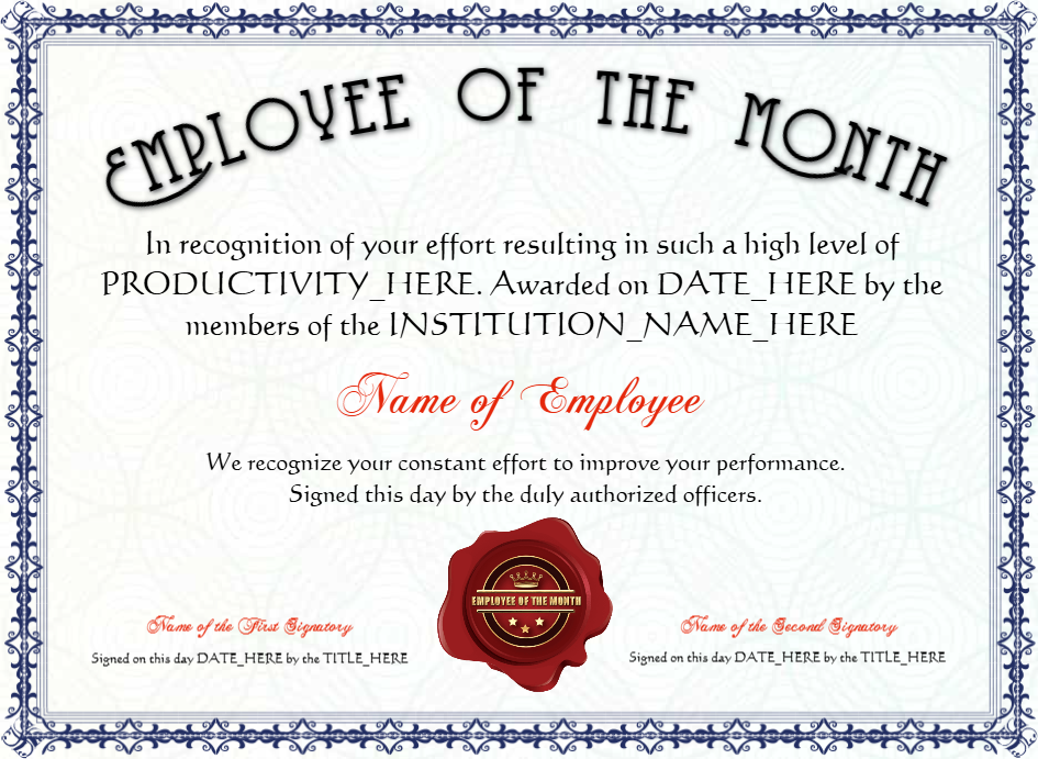 Certificate preview