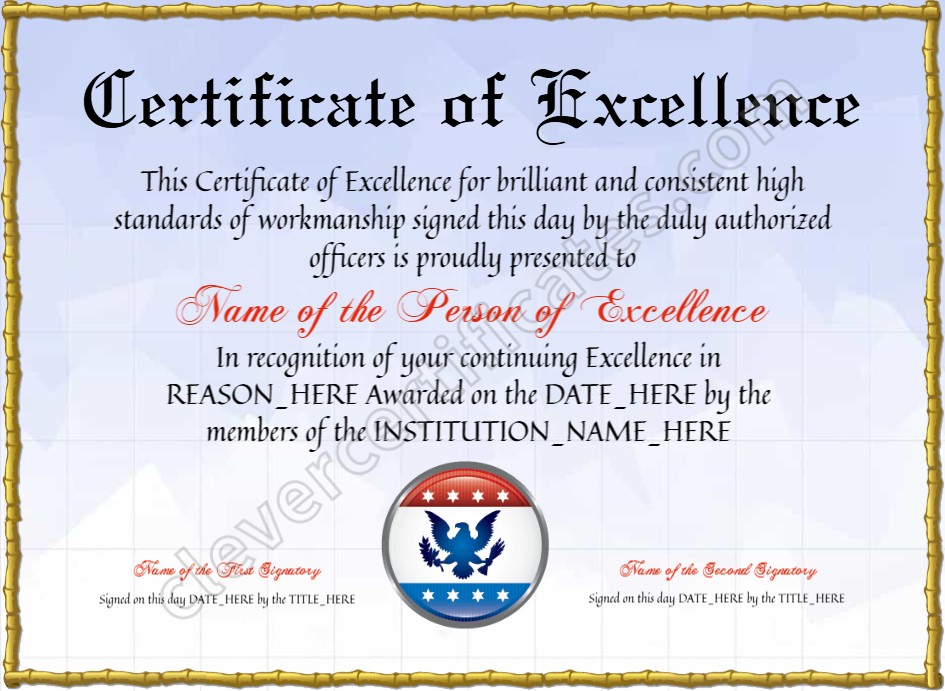 Certificate preview