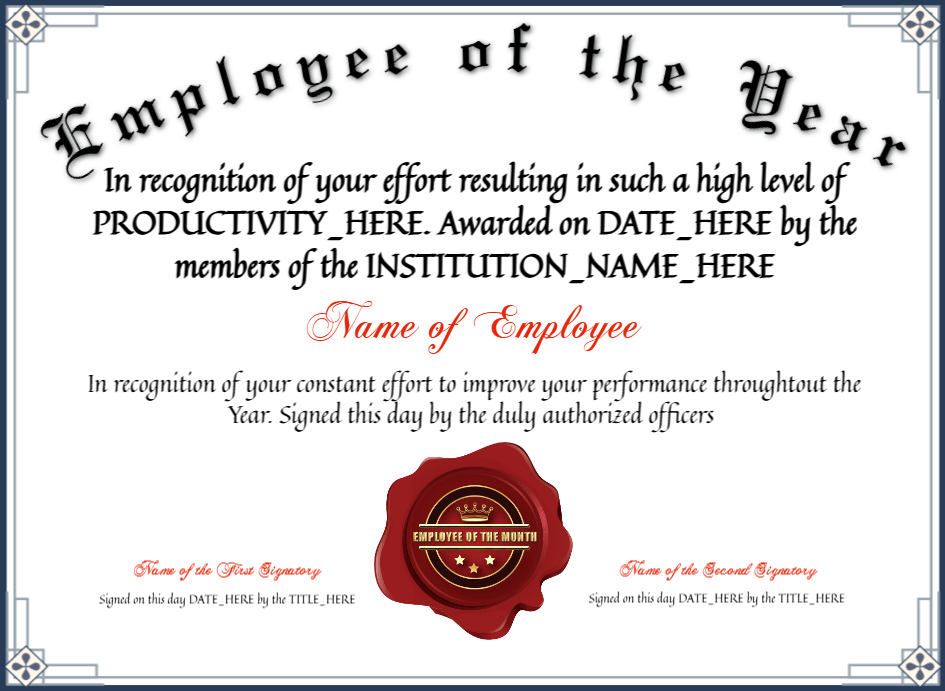 Certificate preview