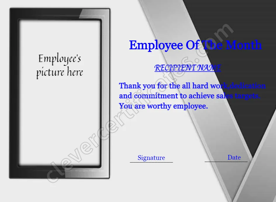 Certificate preview