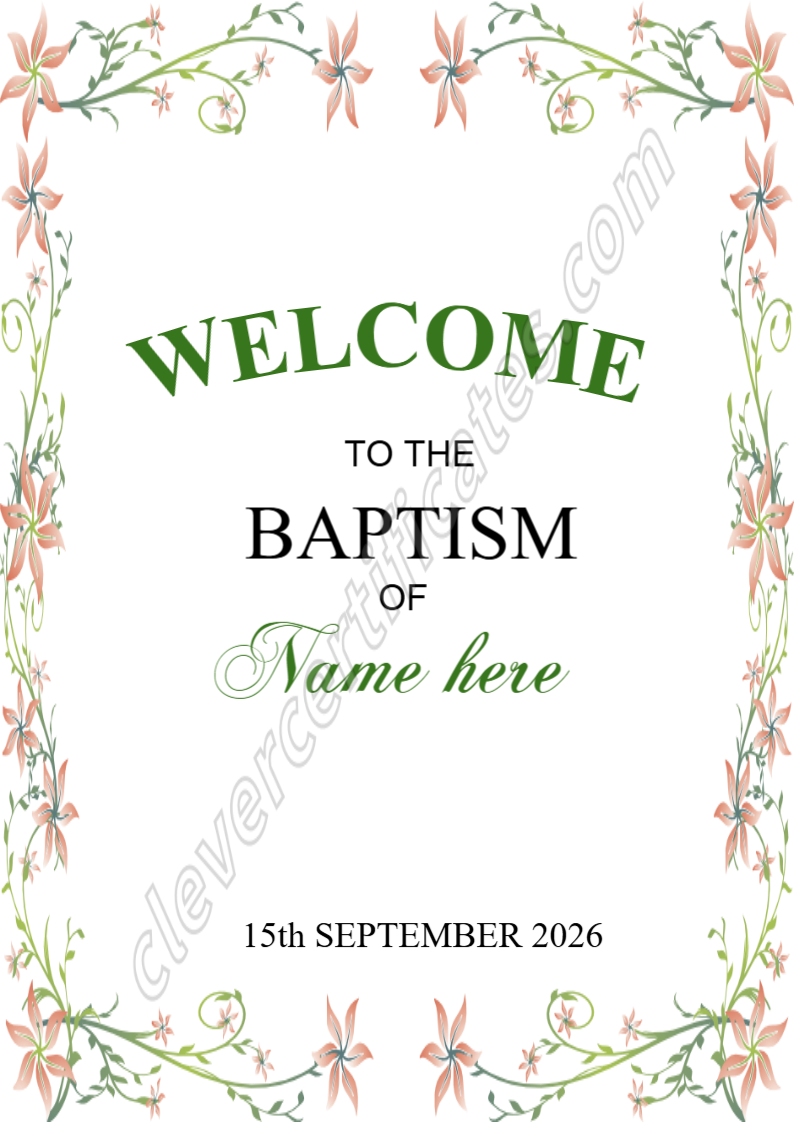 Certificate preview