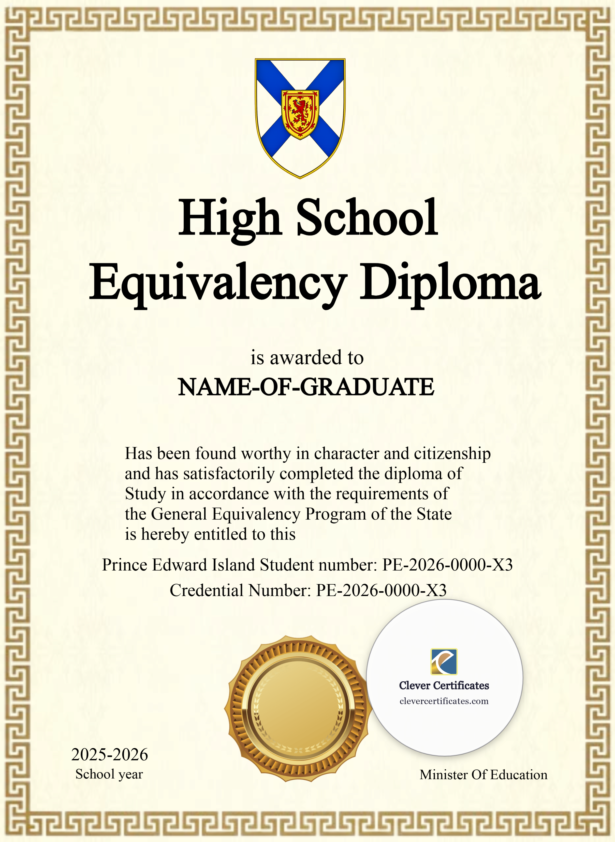 Certificate preview