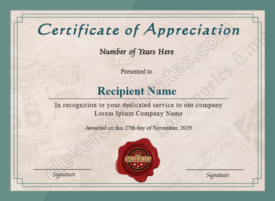 Certificate preview