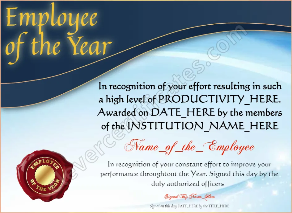 Certificate preview