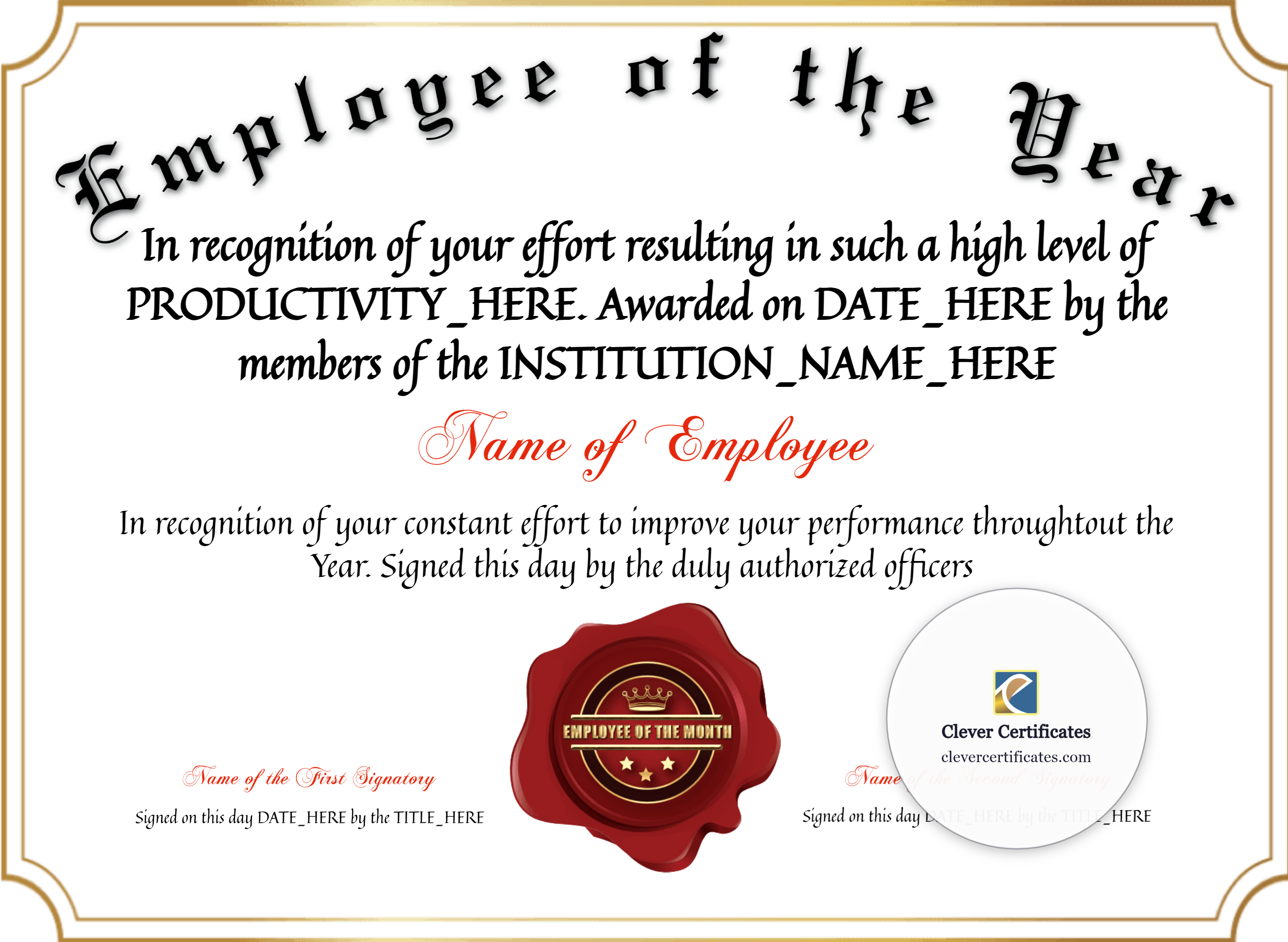 Certificate preview