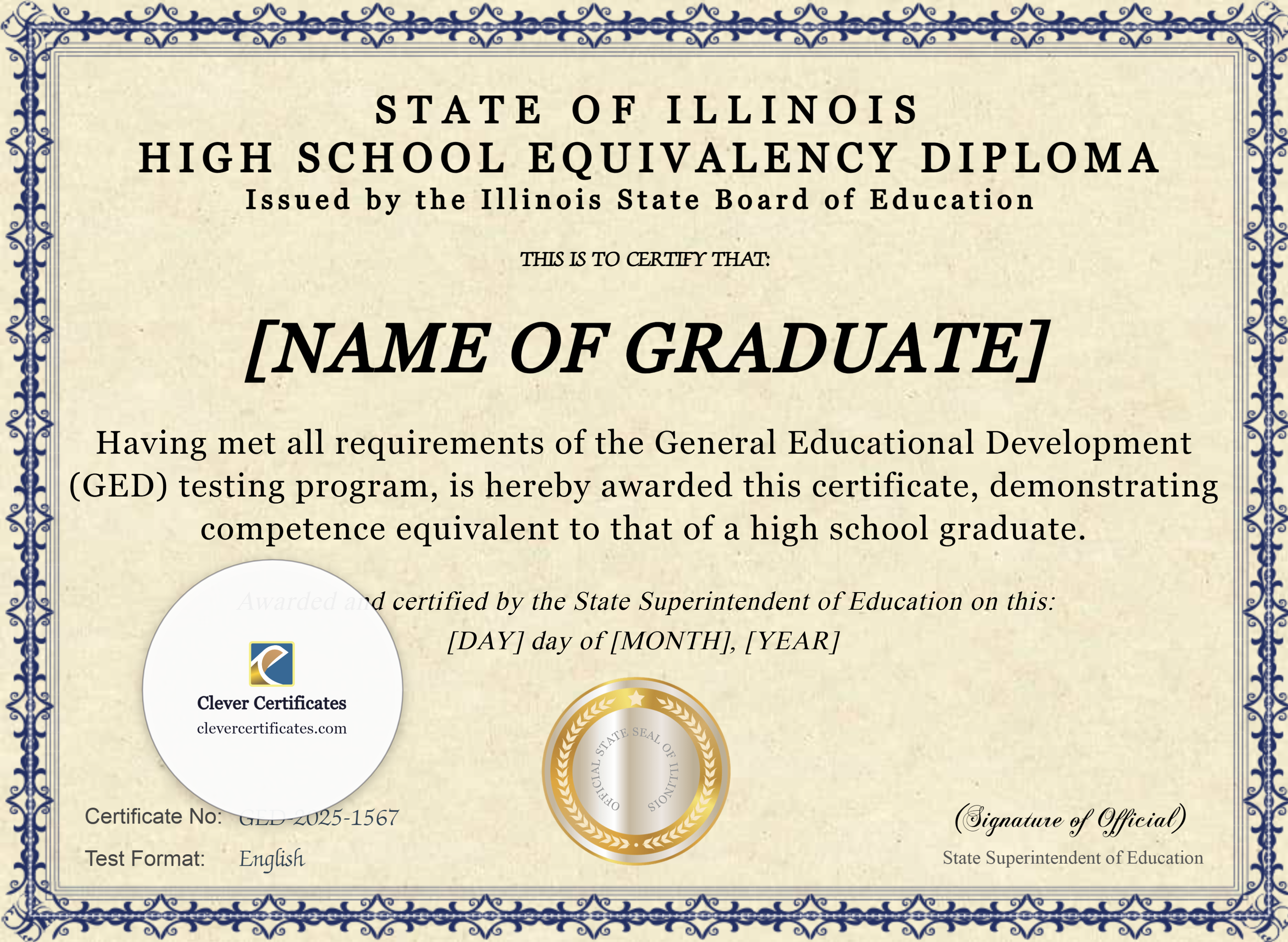 Certificate preview