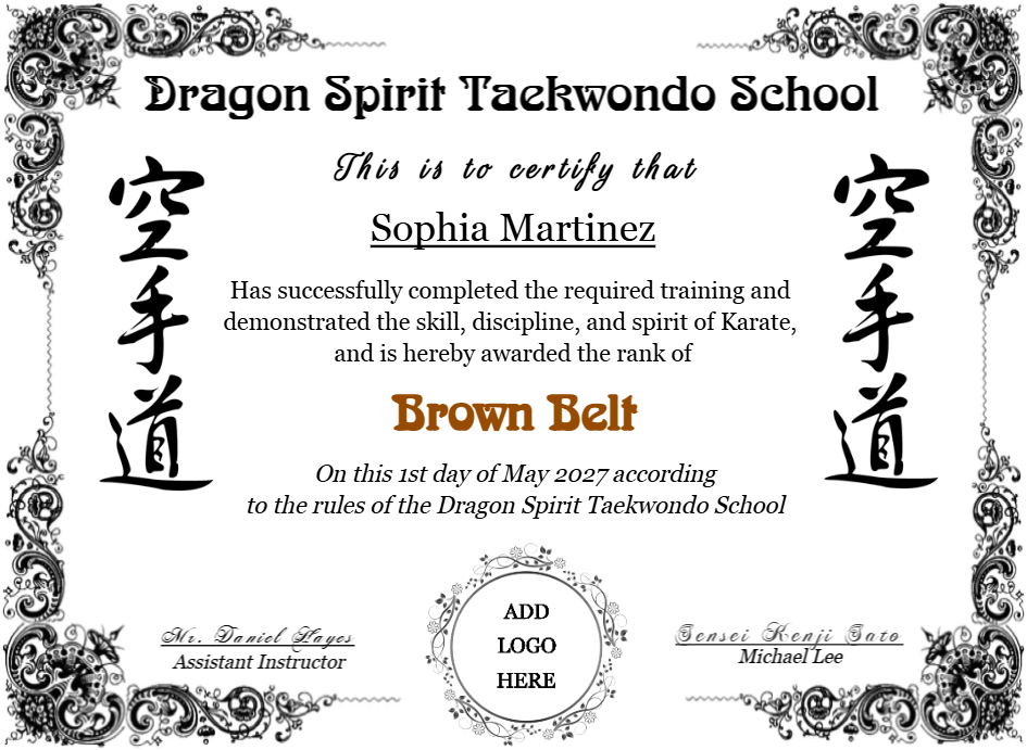Certificate preview