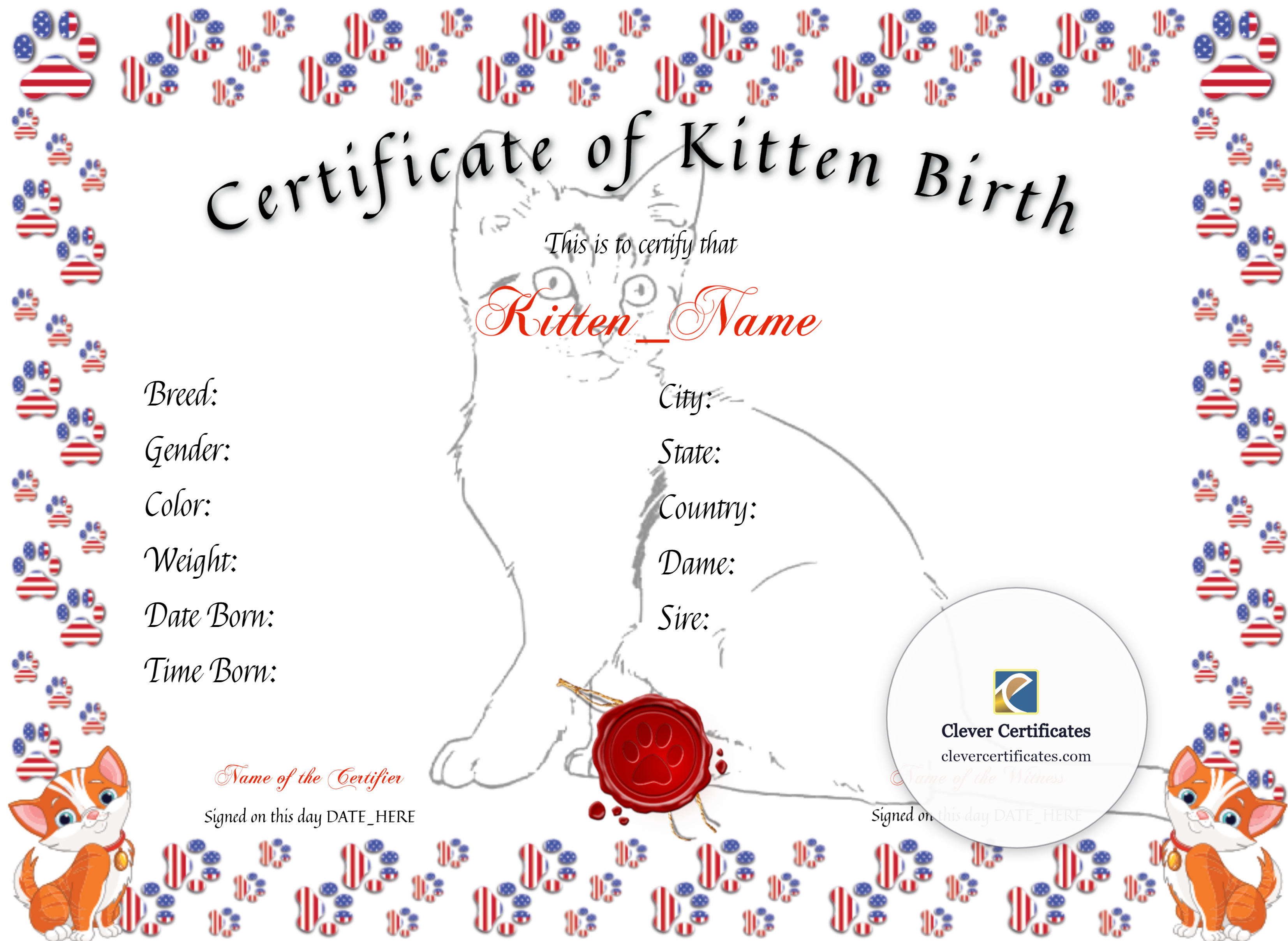 Certificate preview