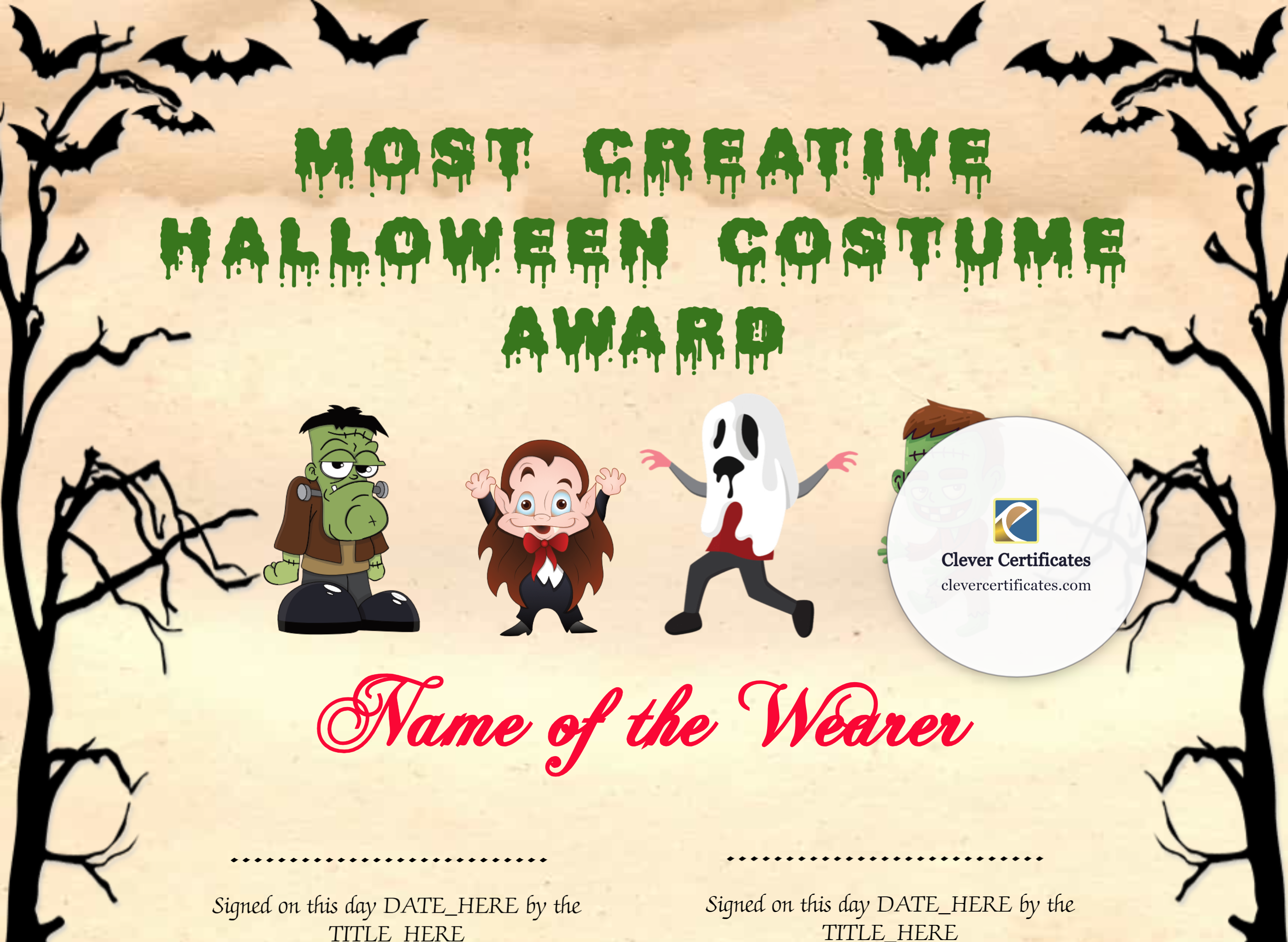 Certificate preview