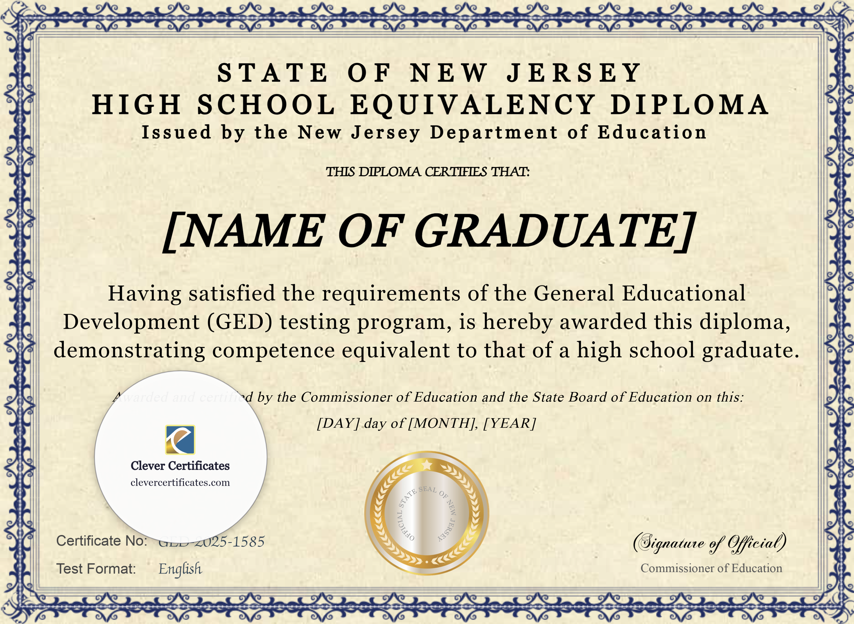 Certificate preview