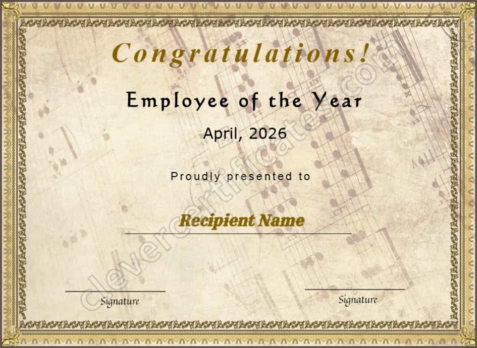Certificate preview