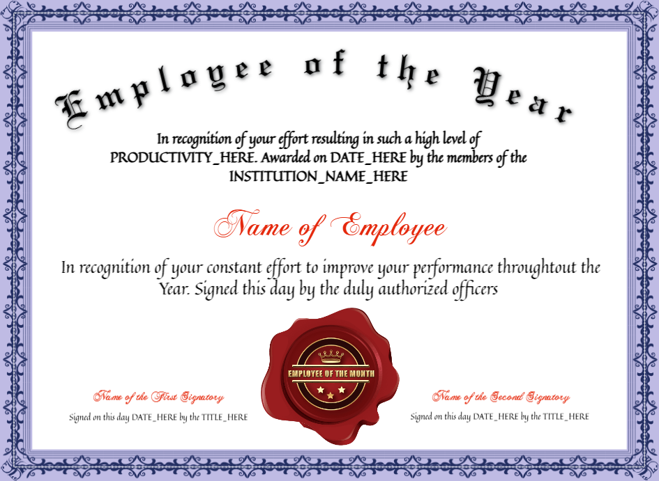 Certificate preview