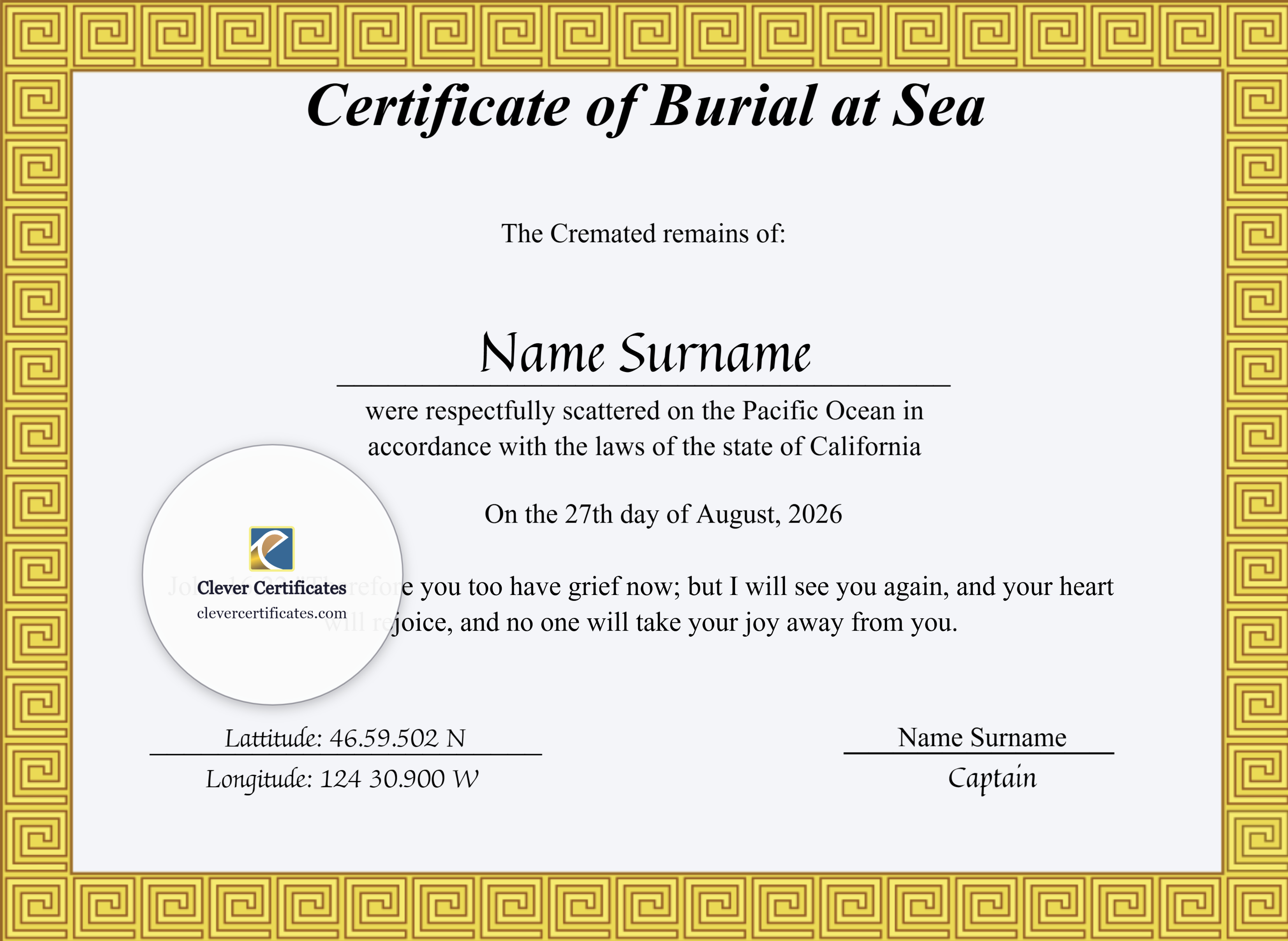 Certificate preview