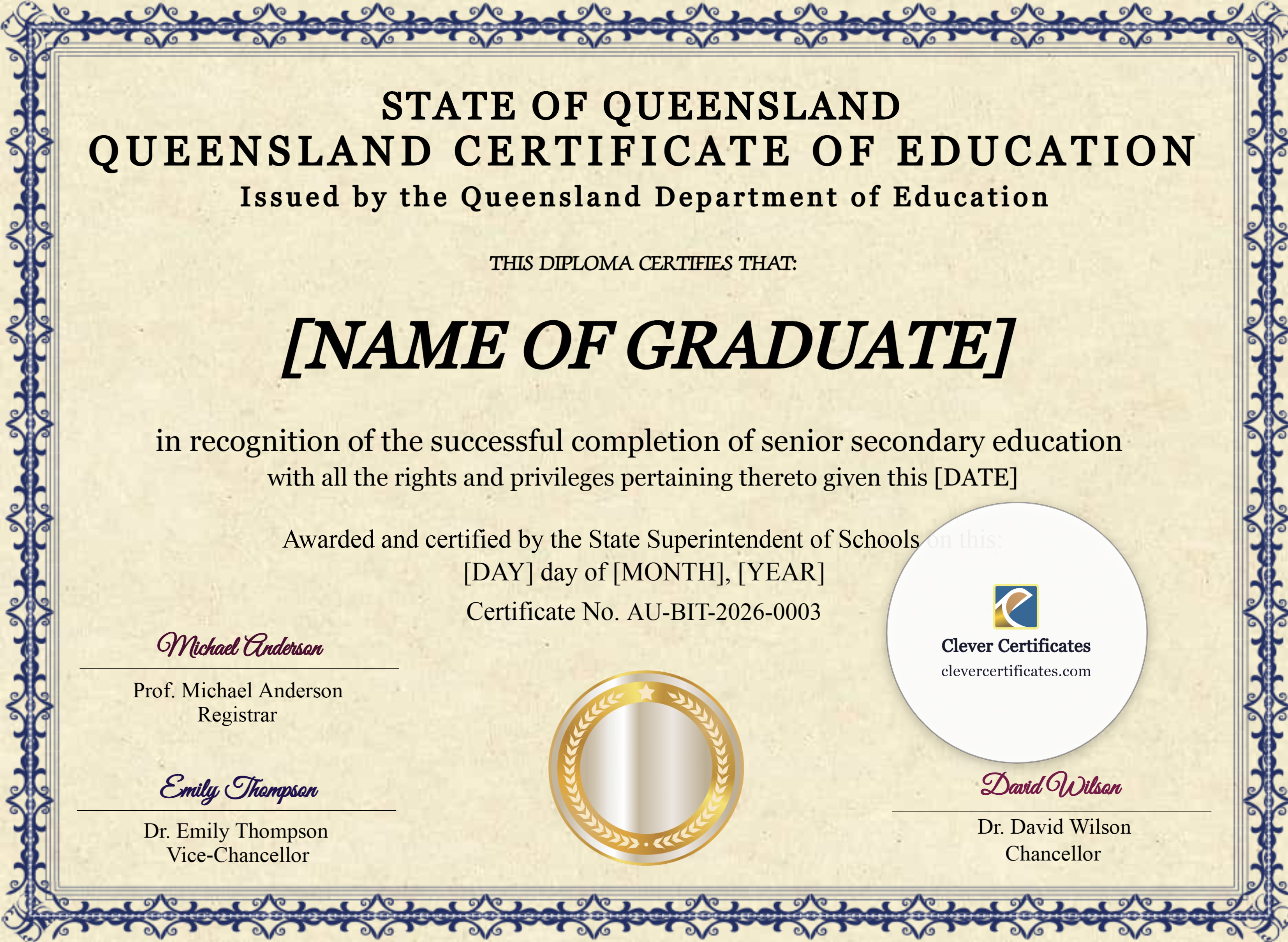 Certificate preview