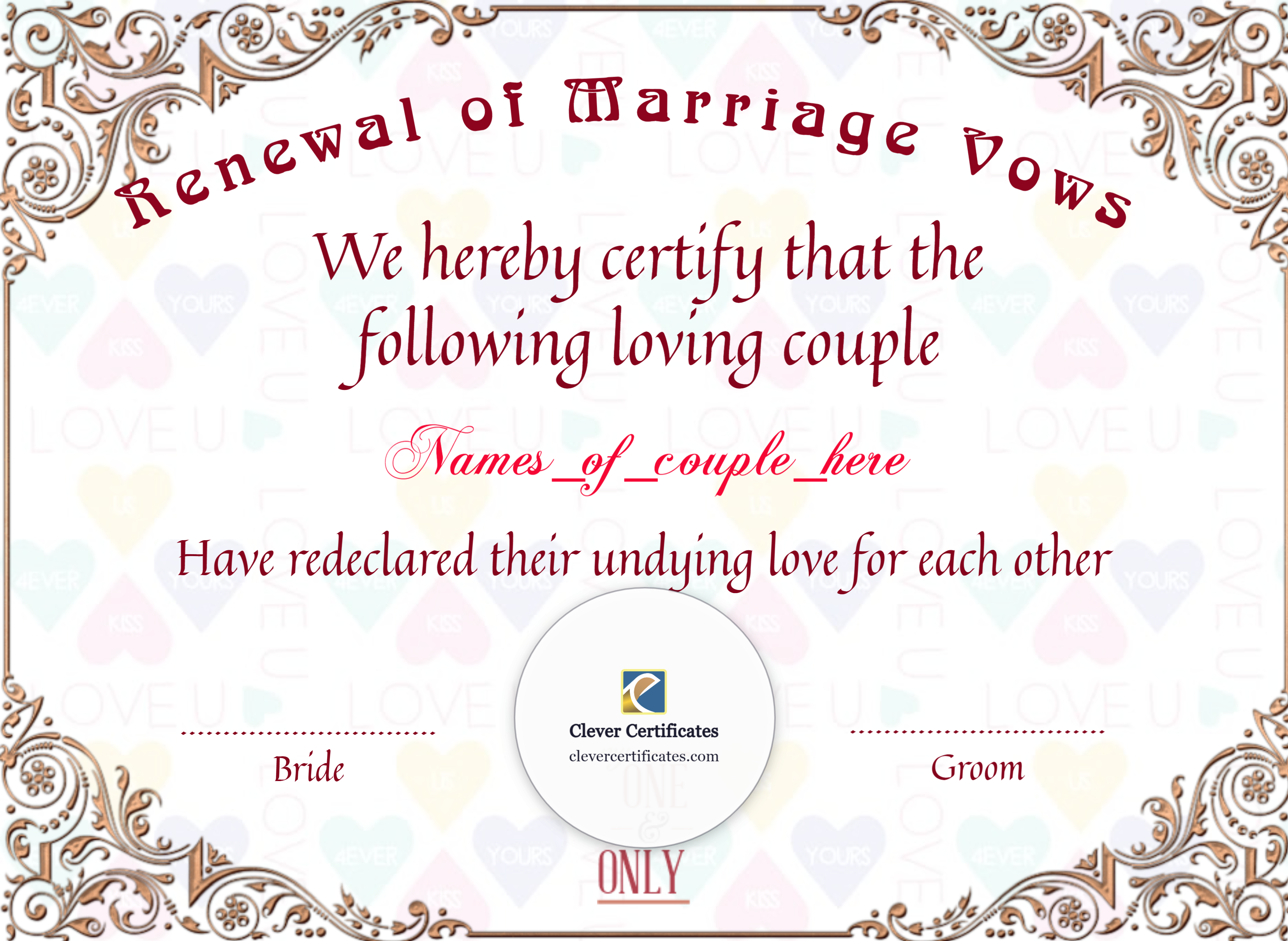 Certificate preview