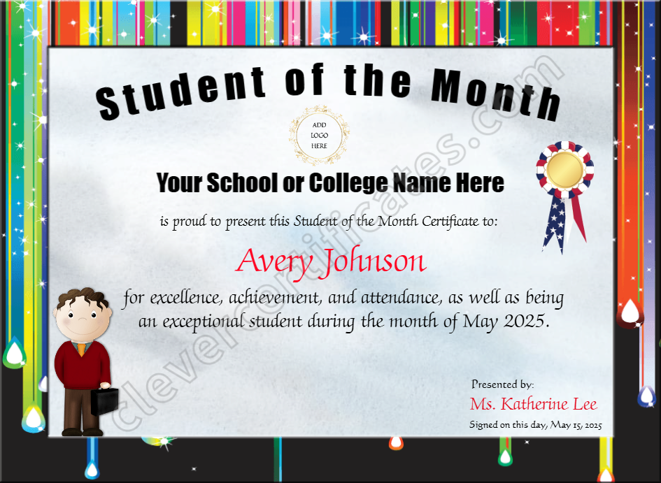Certificate preview