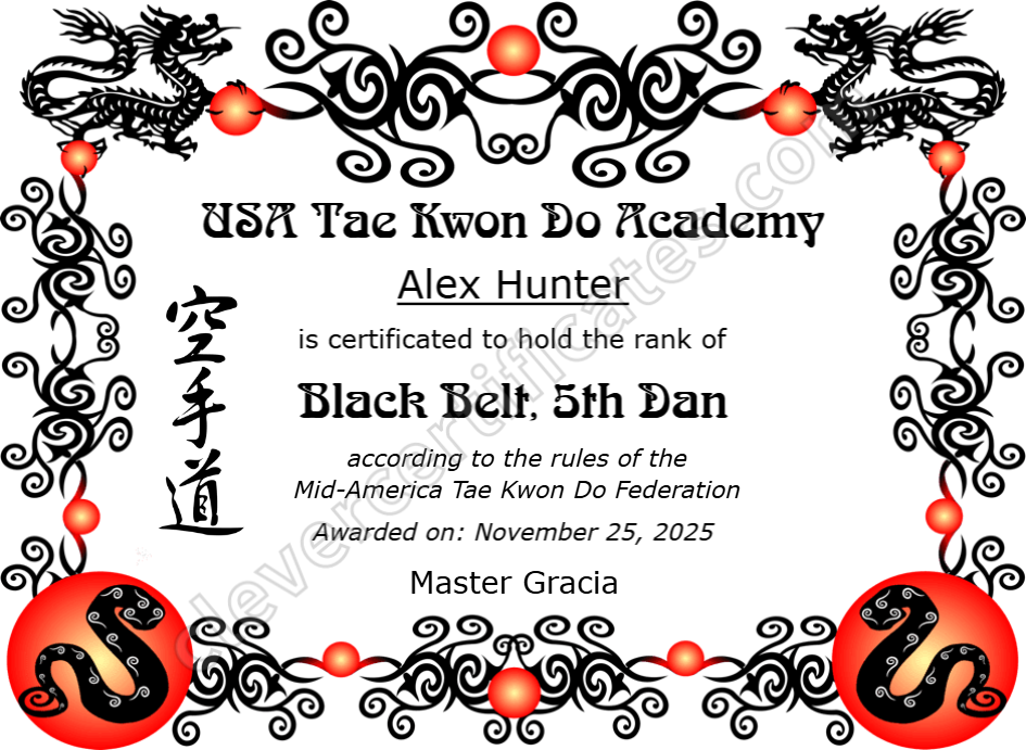 Certificate preview