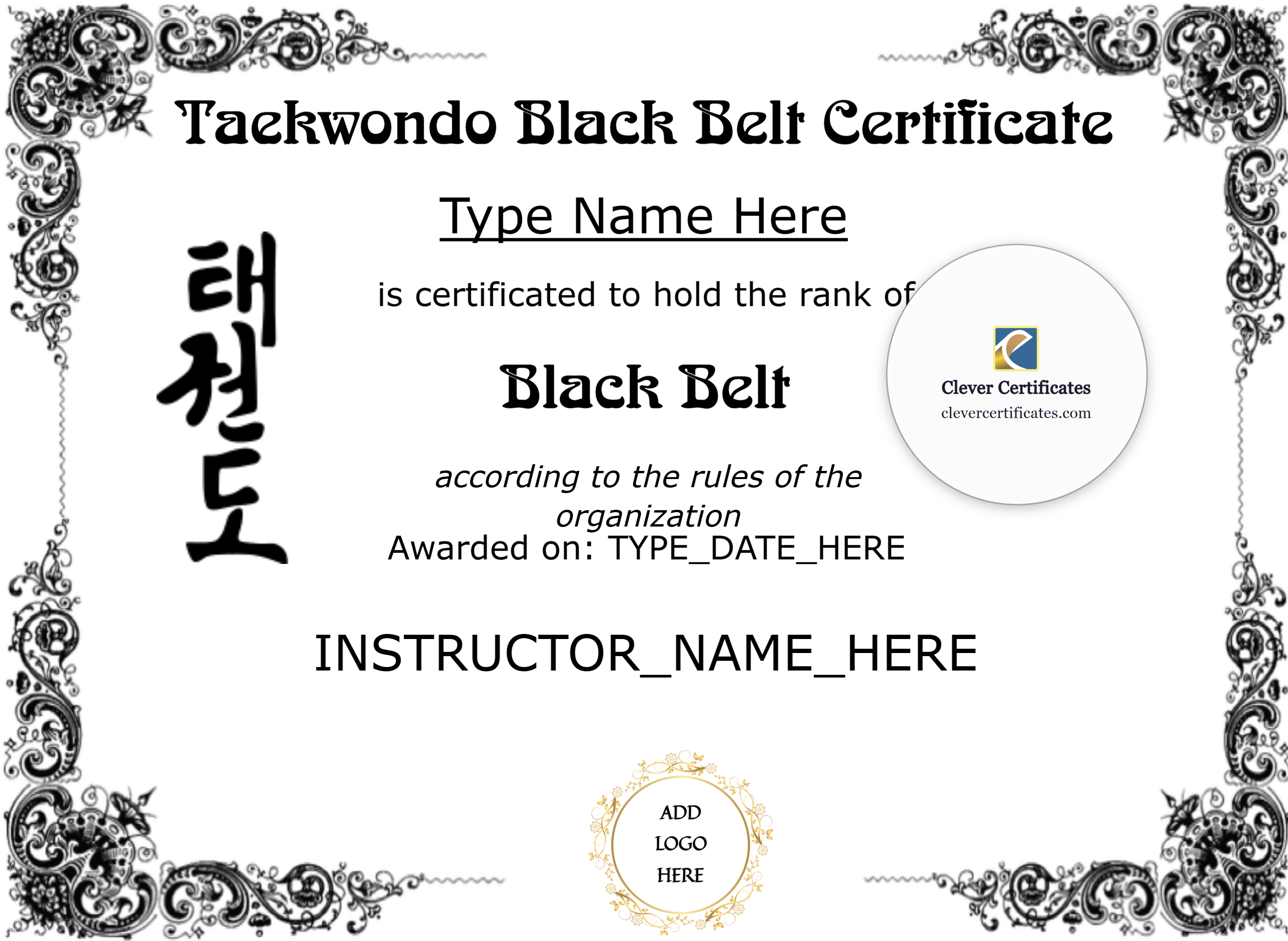 Certificate preview