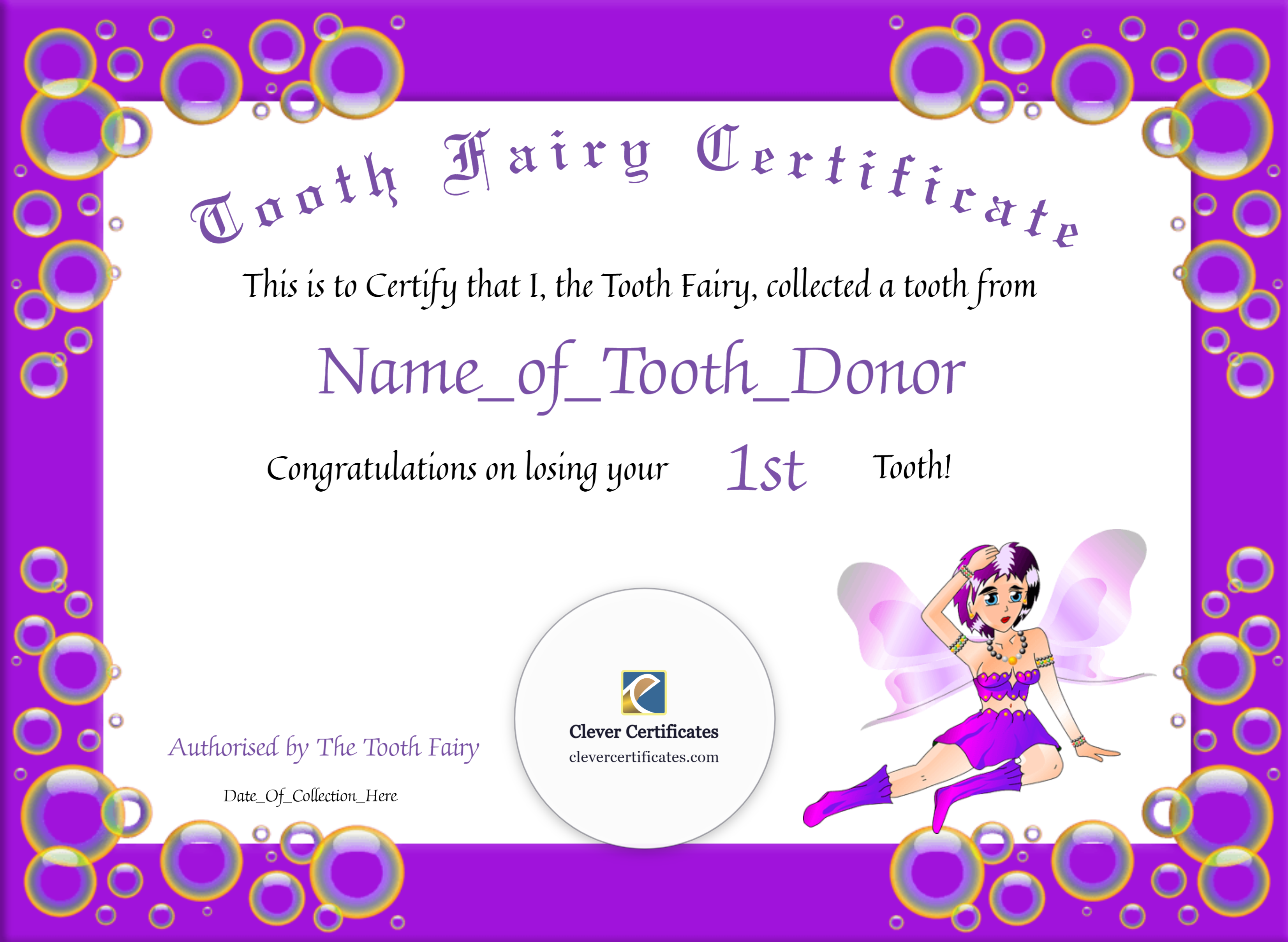 Certificate preview