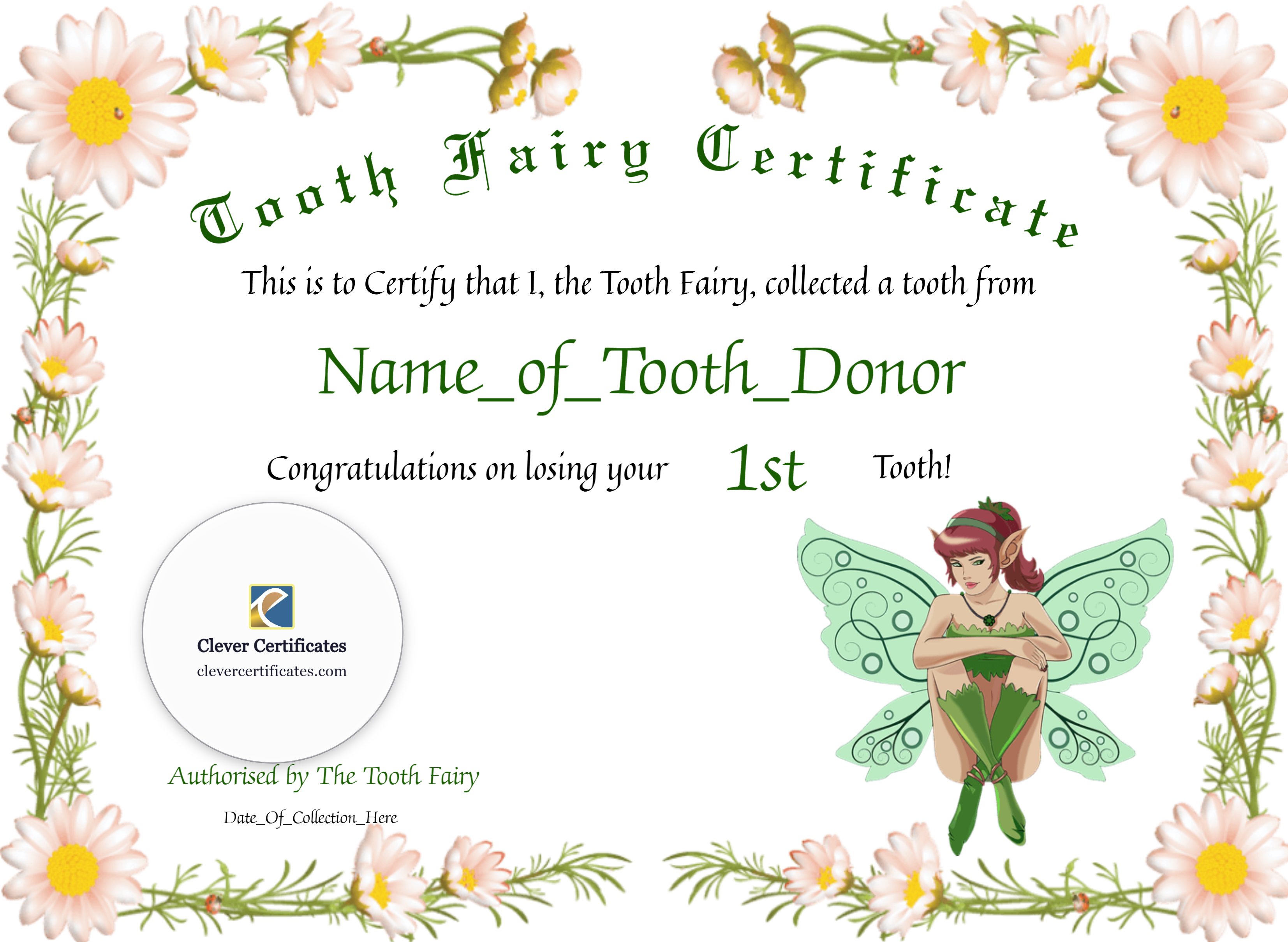 Certificate preview