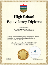 Quebec High School Equivalency Diploma – Portrait